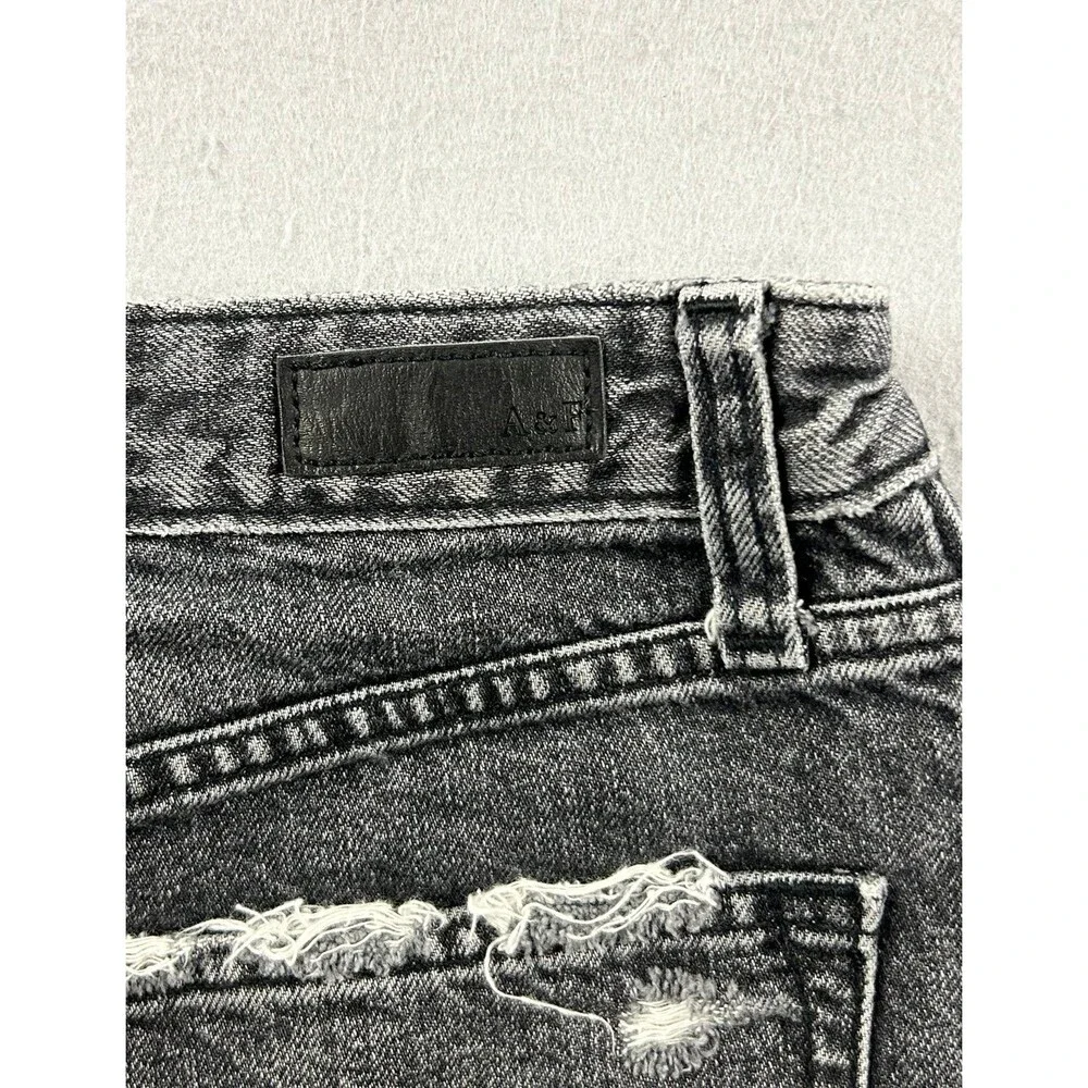 Abercrombie & Fitch Women’s Black Denim Annie High Rise Shorts 2/26
